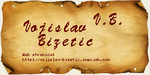 Vojislav Bizetić vizit kartica